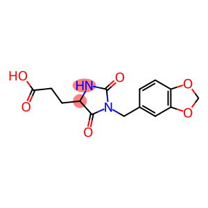 3-[1-(1,3-Benzodioxol-5-ylmethyl)-2,5-dioxoimidazolidin-4-yl]propanoic acid