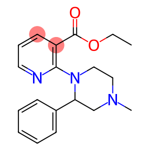 3-Pyridinecarboxylic acid, 2-(4-methyl-2-phenyl-1-piperazinyl)-, ethyl ester
