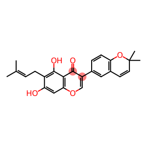 5,7-Dihydroxy-6-(3-methyl-2-butenyl)-3-(2,2-dimethyl-2H-1-benzopyran-6-yl)-4H-1-benzopyran-4-one