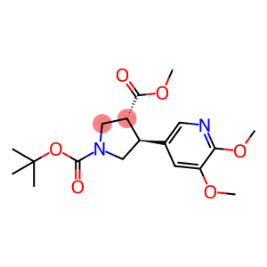 (trans-Racemic) 1-tert-Butyl 3-methyl 4-(5,6-di-methoxypyridin-3-yl)pyrrolidine-1,3-dicarboxylate