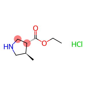 3-Pyrrolidinecarboxylic acid, 4-methyl-, ethyl ester, hydrochloride (1:1), (3R,4R)-rel-