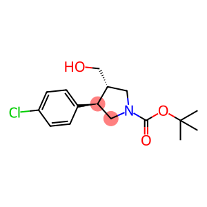 1-Pyrrolidinecarboxylic acid, 3-(4-chlorophenyl)-4-(hydroxymethyl)-, 1,1-dimethylethyl ester, (3R,4S)-rel-