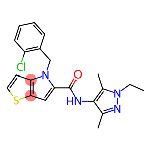 4-(2-chlorobenzyl)-N-(1-ethyl-3,5-dimethyl-1H-pyrazol-4-yl)-4H-thieno[3,2-b]pyrrole-5-carboxamide