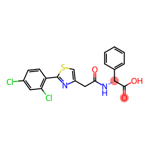 (2R)-({[2-(2,4-dichlorophenyl)-1,3-thiazol-4-yl]acetyl}amino)(phenyl)ethanoic acid