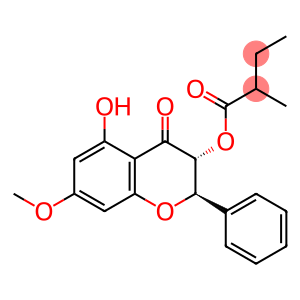Butanoic acid, 2-methyl-, (2R,3R)-3,4-dihydro-5-hydroxy-7-methoxy-4-oxo-2-phenyl-2H-1-benzopyran-3-yl ester