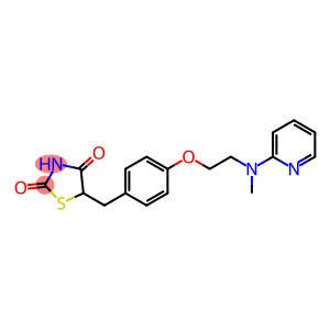 5-[[4-[2-(甲基-2-吡啶基氨基)乙氧基]苯基]甲基-2,4.噻唑烷二酮