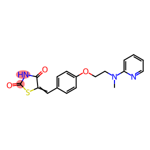 (5Z)-5-(4-{2-[methyl(pyridin-2-yl)amino]ethoxy}benzylidene)-1,3-thiazolidine-2,4-dione