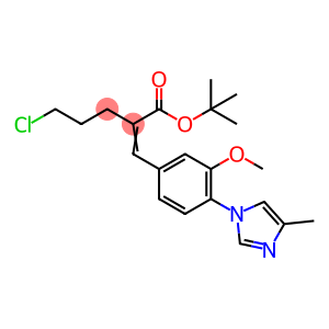 (E)-tert-butyl 5-chloro-2-(3-methoxy-4-(4-methyl-1H-imidazol-1-yl)benzylidene)pentanoate