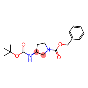 1-Pyrrolidinecarboxylic acid, 3-[[(1,1-diMethylethoxy)carbonyl]aMino]-, phenylMethyl ester, (3S)-