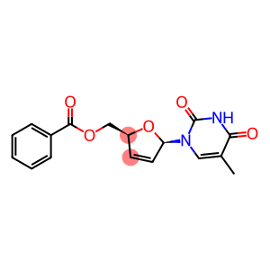 benzoic acid [5-(5-methyl-2,4-dioxo-1-pyrimidinyl)-2,5-dihydrofuran-2-yl]methyl ester