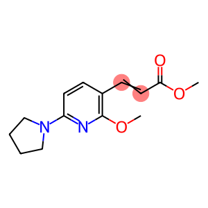 (E)-Methyl 3-(2-methoxy-6-(pyrrolidin-1-yl)-pyridin-3-yl)acrylate