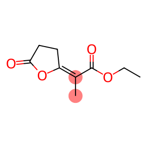 Propanoic acid, 2-(dihydro-5-oxo-2(3H)-furanylidene)-, ethyl ester, (E)- (9CI)
