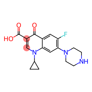3-Quinolinecarboxylic acid, 1-cyclopropyl-6-fluoro-1,4-dihydro-4-oxo-7-(1-piperazinyl)-