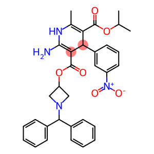 3,5-Pyridinedicarboxylic acid, 2-amino-1,4-dihydro-6-methyl-4-(3-nitrophenyl)-, 3-(1-(diphenylmethyl)-3-azetidinyl) 5-(1-methylethyl) ester, (+-)-