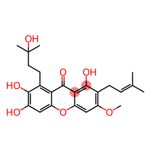 9H-Xanthen-9-one, 1,6,7-trihydroxy-8-(3-hydroxy-3-methylbutyl)-3-methoxy-2-(3-methyl-2-buten-1-yl)-