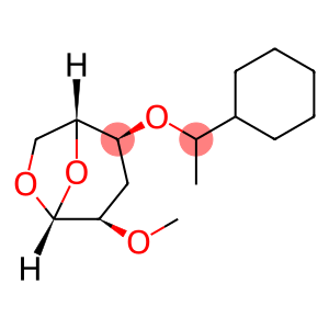 .beta.-D-ribo-Hexopyranose, 1,6-anhydro-4-O-(1-cyclohexylethyl)-3-deoxy-2-O-methyl-