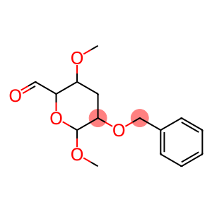 .alpha.-D-ribo-Hexodialdo-1,5-pyranoside, methyl 3-deoxy-4-O-methyl-2-O-(phenylmethyl)-