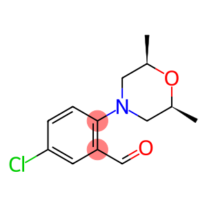 Benzaldehyde, 5-chloro-2-[(2R,6S)-2,6-dimethyl-4-morpholinyl]-, rel-