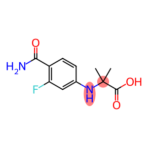 2-((4-氨基甲酰基-3-氟苯基)氨基)-2-甲基丙酸