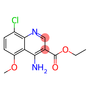 3-Quinolinecarboxylic acid, 4-amino-8-chloro-5-methoxy-, ethyl ester