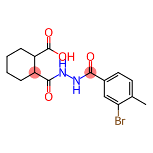 2-{[2-(3-bromo-4-methylbenzoyl)hydrazino]carbonyl}cyclohexanecarboxylic acid