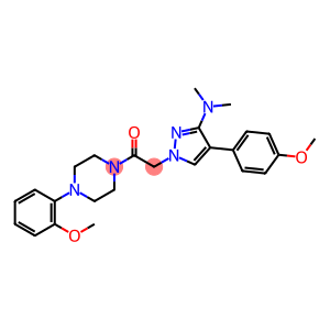 2-[3-(dimethylamino)-4-(4-methoxyphenyl)pyrazol-1-yl]-1-[4-(2-methoxyphenyl)piperazin-1-yl]ethanone