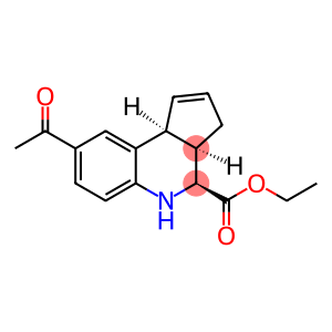 3H-Cyclopenta[c]quinoline-4-carboxylic acid, 8-acetyl-3a,4,5,9b-tetrahydro-, ethyl ester, (3aR,4S,9bS)-rel-
