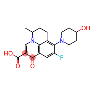 (±)-9-Fluoro-6,7-dihydro-8-(4-hydroxy-1-piperidinyl)-5-methyl-1-oxo-1H,5H-benzo[ij]quinolizine-2-carboxylic Acid
