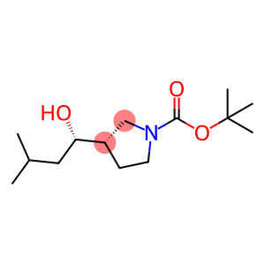 1-Pyrrolidinecarboxylic acid, 3-[(1S)-1-hydroxy-3-methylbutyl]-, 1,1-dimethylethyl ester, (3S)-