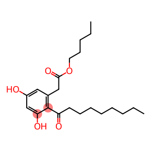 Benzeneaceticacid,3,5-dihydroxy-2-(1-oxononyl)-,pentylester
