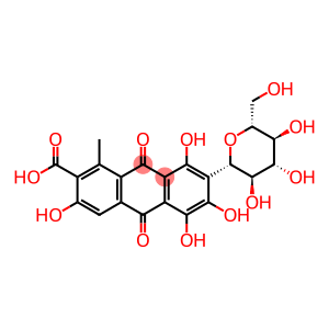 1,5-anhydro-1-(7-carboxy-1,3,4,6-tetrahydroxy-8-methyl-9,10-dioxo-9,10-dihydroanthracen-2-yl)hexitol