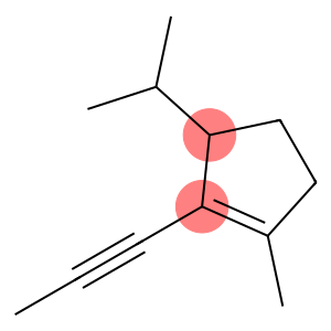 Cyclopentene, 1-methyl-3-(1-methylethyl)-2-(1-propynyl)- (9CI)
