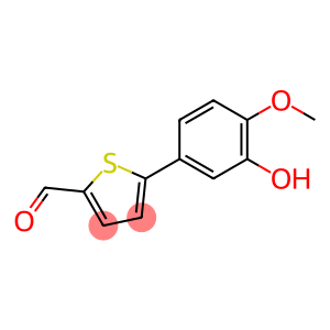 2-Thiophenecarboxaldehyde, 5-(3-hydroxy-4-methoxyphenyl)-