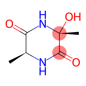 2,5-Piperazinedione, 3-hydroxy-3,6-dimethyl-, (3R,6S)-rel-