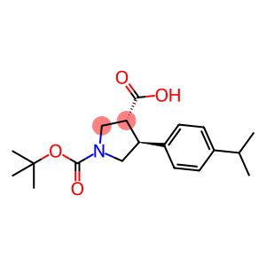 (3S,4R)-1-(tert-butoxycarbonyl)-4-(4-isopropylphenyl)pyrrolidine-3-carboxylic acid