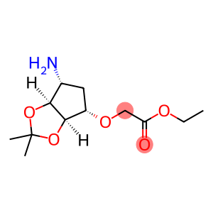Acetic acid, 2-[[(3aR,4S,6R,6aS)-6-aminotetrahydro-2,2-dimethyl-4H-cyclopenta-1,3-dioxol-4-yl]oxy]-, ethyl ester