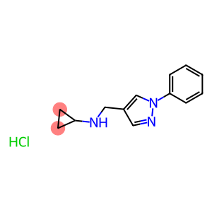 N-[(1-phenyl-1H-pyrazol-4-yl)methyl]cyclopropanamine hydrochloride