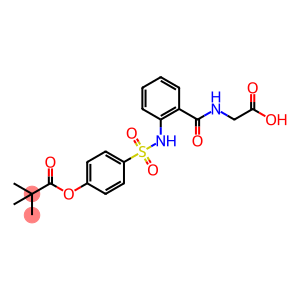 2-[[2-[[4-(2,2-dimethylpropanoyloxy)phenyl]sulfonylamino]benzoyl]amino]acetic acid