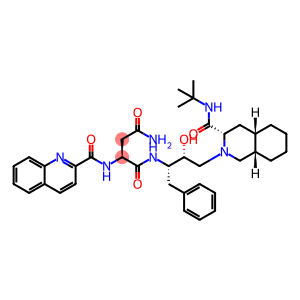 (3S)-N-tert-Butyl-2-[(2R,3S)-3-[N-(2-quinolinylcarbonyl)-3-carbamoylalanylamino]-2-hydroxy-4-phenylbutyl]-1,2,3,4,4aβ,5,6,7,8,8aβ-decahydroisoquinoline-3α-carboxamide