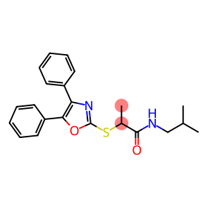 2-((4,5-Diphenyloxazol-2-yl)thio)-N-isobutylpropanamide