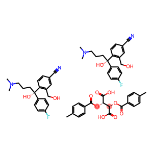 (-)-4-(4-Dimethylamino)-1-(4-Fluorophenyl)-1-(Hydroxybuty)-3-Hydroxymethyl)-Benzonitrile Hemi D-(+)-Di-P-Toloyltartaric Acid Salt