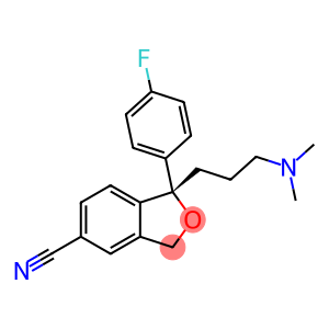 (S)-CITALOPRAM                                                        S-(+)-1-3-(diMethyl-aMino) propyl-1-(p-fluorophenyl)-5-phthalancarbonitrile