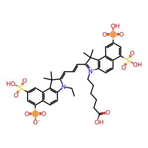 Cy3.5 azide  3-(6-((3-azidopropyl)amino)-6-oxohexyl)-2-((1E,3E)-3-(3-butyl-1,1-dimethyl-1H-benzo[e]i