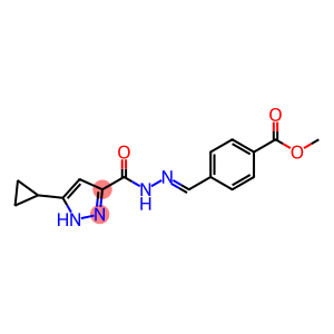 methyl 4-[(E)-{2-[(3-cyclopropyl-1H-pyrazol-5-yl)carbonyl]hydrazinylidene}methyl]benzoate