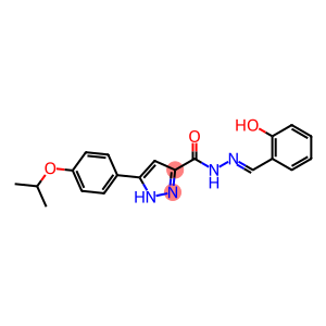 (E)-N-(2-hydroxybenzylidene)-3-(4-isopropoxyphenyl)-1H-pyrazole-5-carbohydrazide
