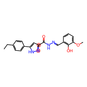 3-(4-ethylphenyl)-N'-(2-hydroxy-3-methoxybenzylidene)-1H-pyrazole-5-carbohydrazide