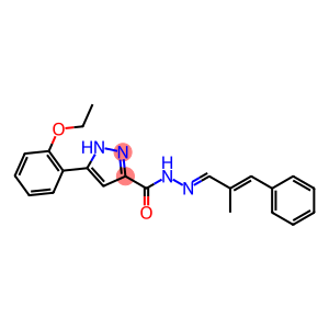 3-(2-ethoxyphenyl)-N'-[(1E,2E)-2-methyl-3-phenylprop-2-en-1-ylidene]-1H-pyrazole-5-carbohydrazide