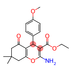 ethyl 2-amino-4-(4-methoxyphenyl)-7,7-dimethyl-5-oxo-5,6,7,8-tetrahydro-4H-chromene-3-carboxylate