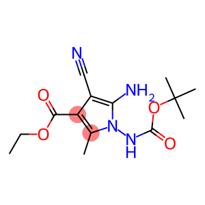 ethyl 5-amino-1-[(tert-butoxycarbonyl)amino]-4-cyano-2-methyl-1H-pyrrole-3-carboxylate