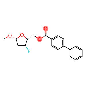 Methyl 2,3-dideoxy-3-fluoro-beta-D-erythro-pentofuranoside [1,1'-biphenyl]-4-carboxylate